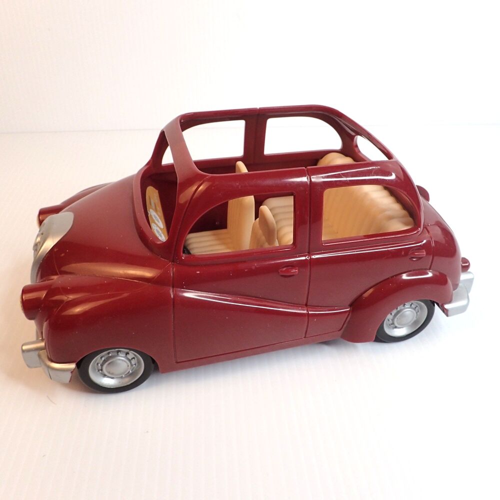 Calico Critters Red Car Cherry Cruiser Sylvanian Families Epoch Burgandy 10”